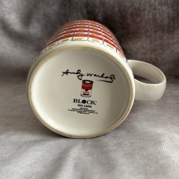 Campbell Soup ANDY WARHOL 100 Cans Mug Signed Handle Coffee Cup Collector - Picture 4 of 5